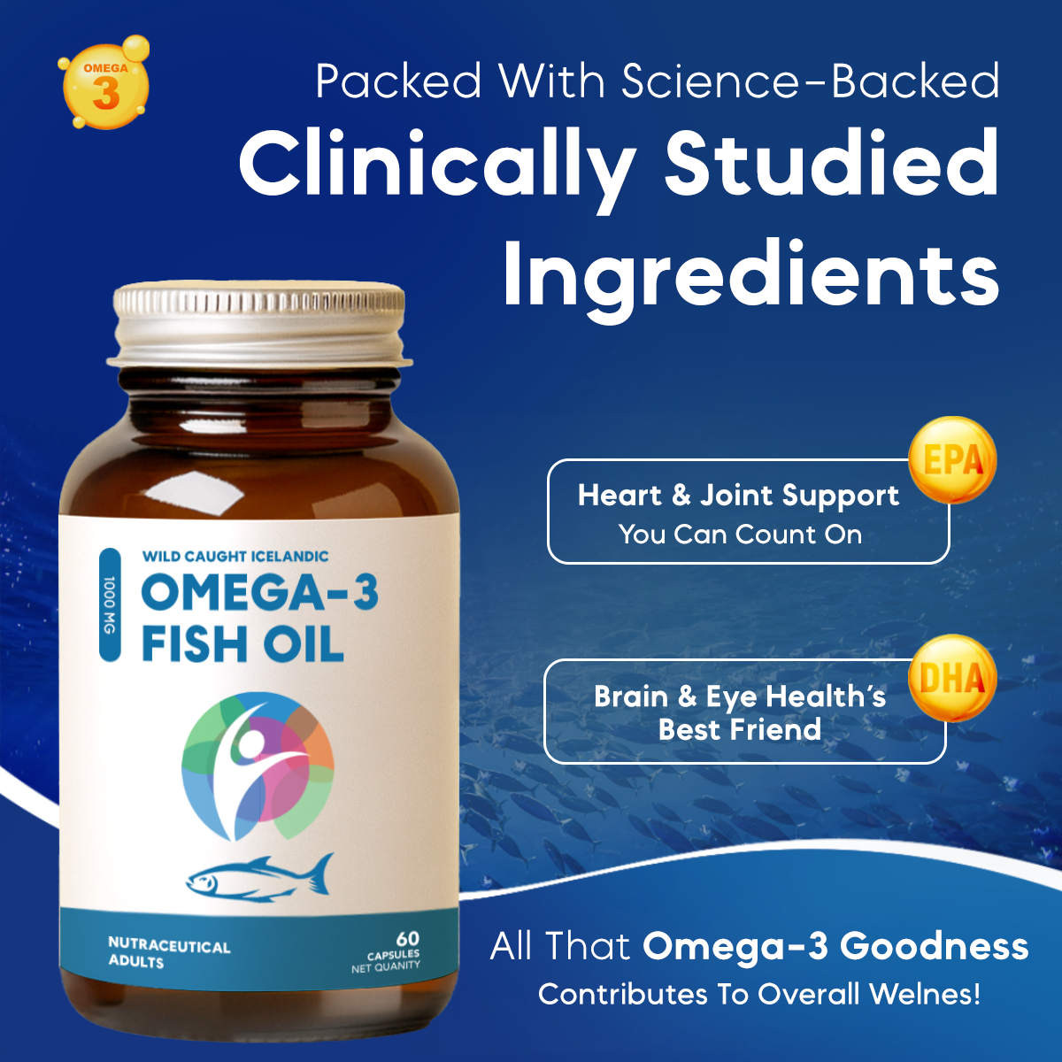 Icelandic Omega-3 Fish Oil _ 1000mg fish oil with EPA & DHA