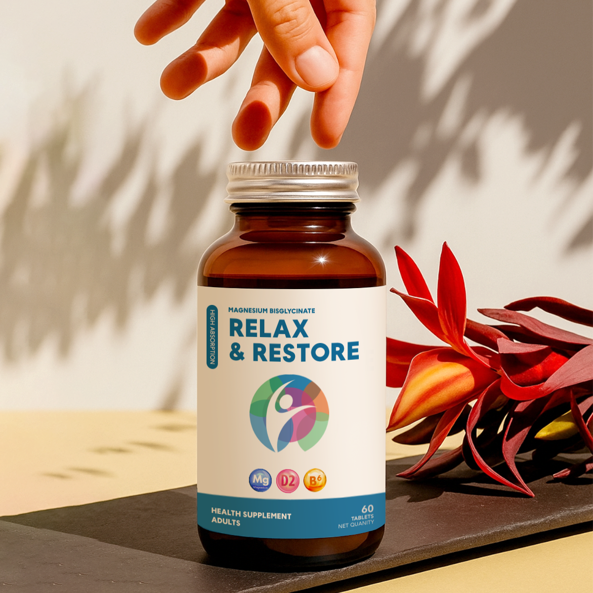 Relax & Restore _ Magnesium bisglycinate muscle relaxation supplement