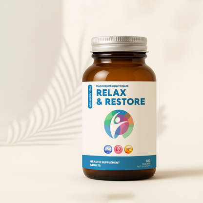 Relax & Restore _ Magnesium bisglycinate muscle relaxation supplement